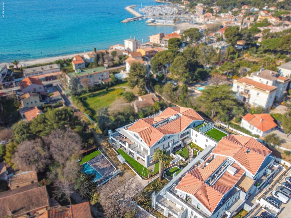 T2 Neuf A4 Rdj-Piscine-Acces Direct Plages Et Centre Village- Saint-Cyr-sur-Mer Exterior photo
